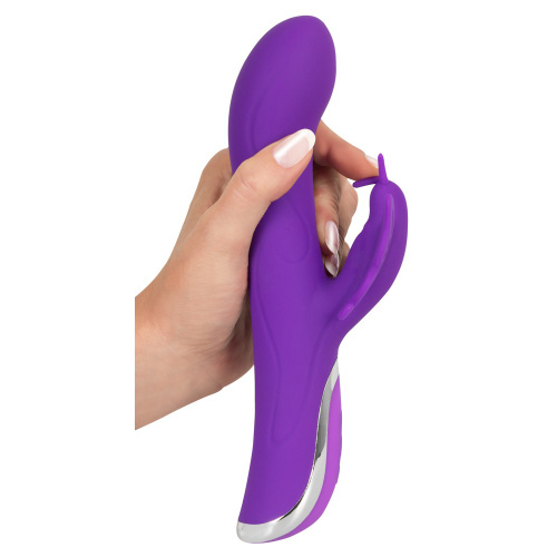 Sweet Smile Rechargeable Rotating Vibrator - вибратор кролик с функцией вращения, 23х4.1 см